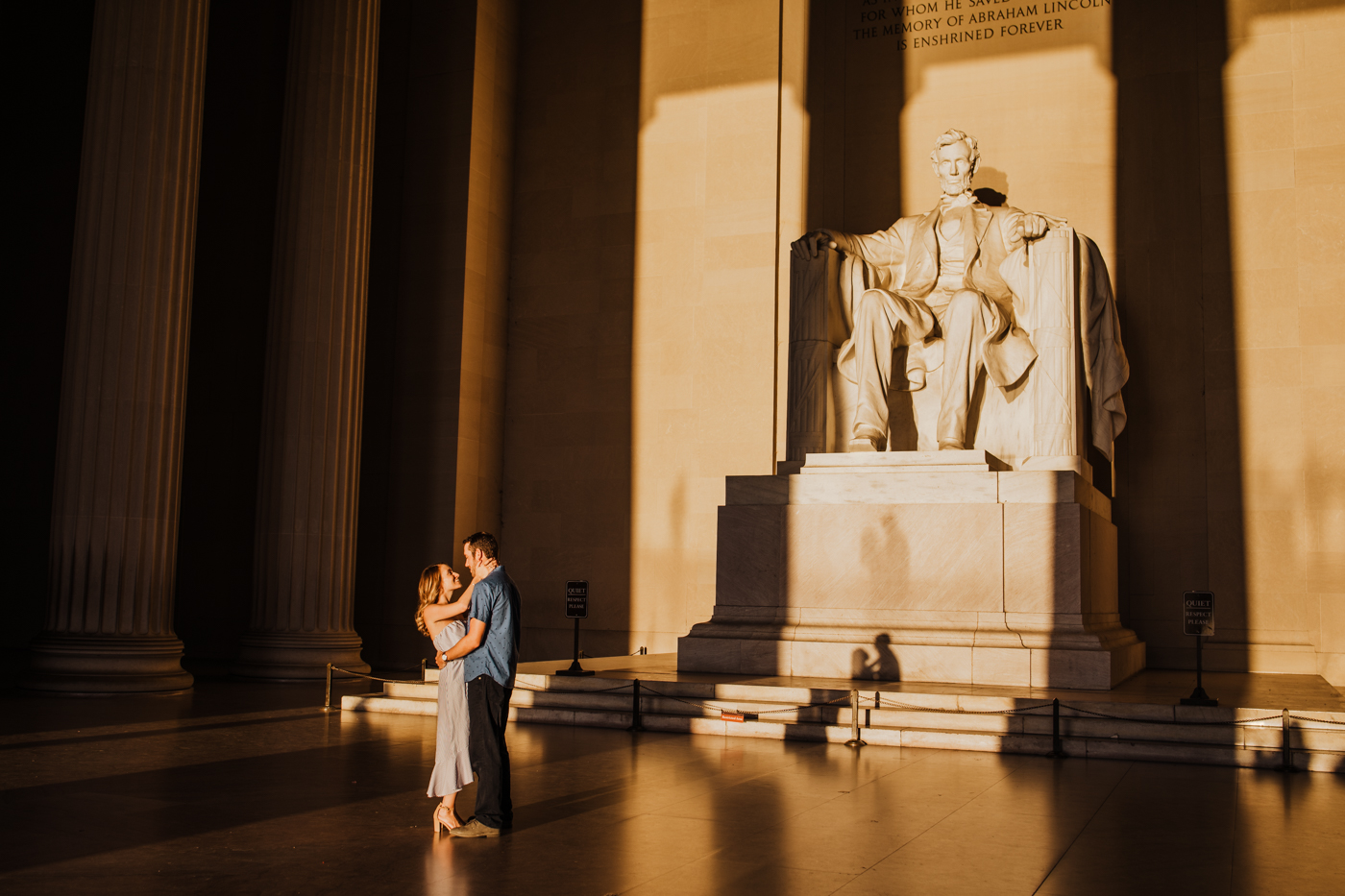 Washington DC Engagement Session at the Lincoln Memorial