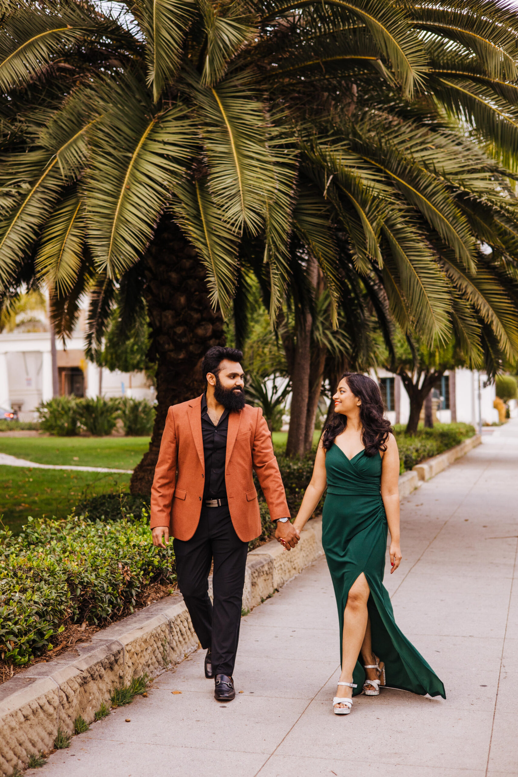 engagement photos at SB County Courthouse