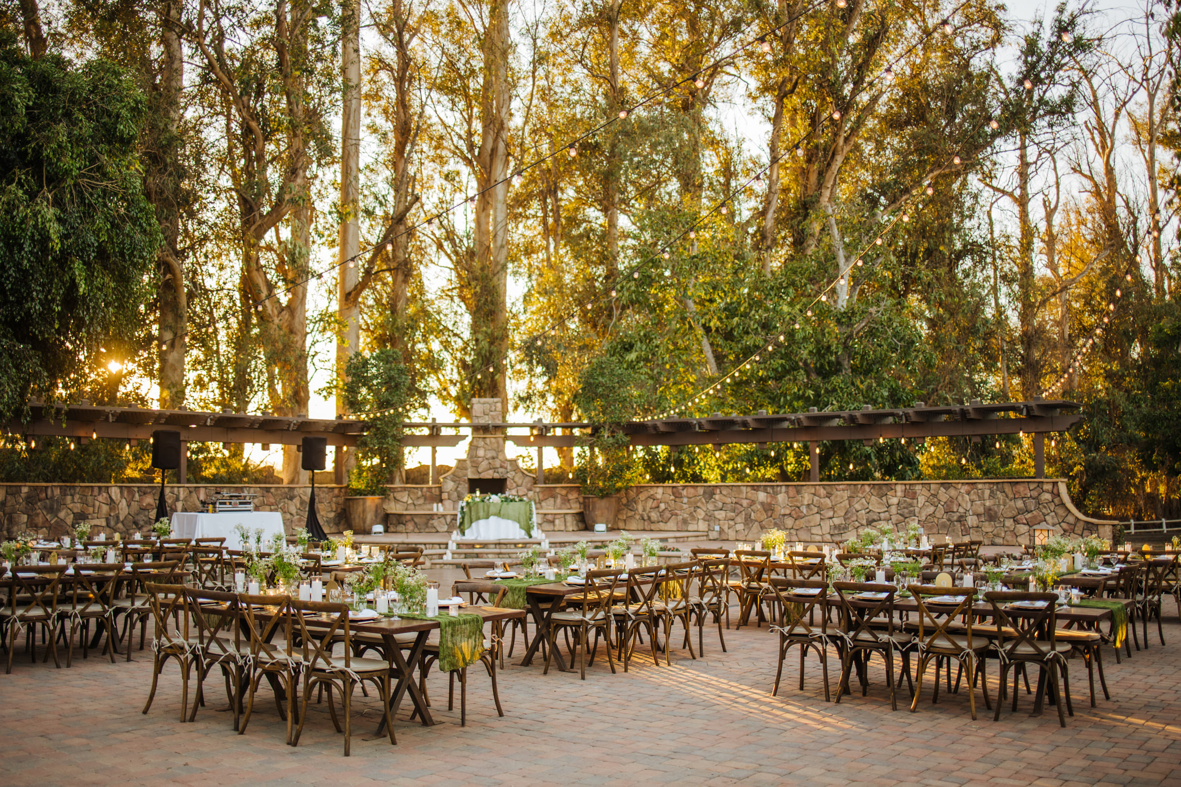 Wedding reception patio at Walnut Grove in Moorpark, CA