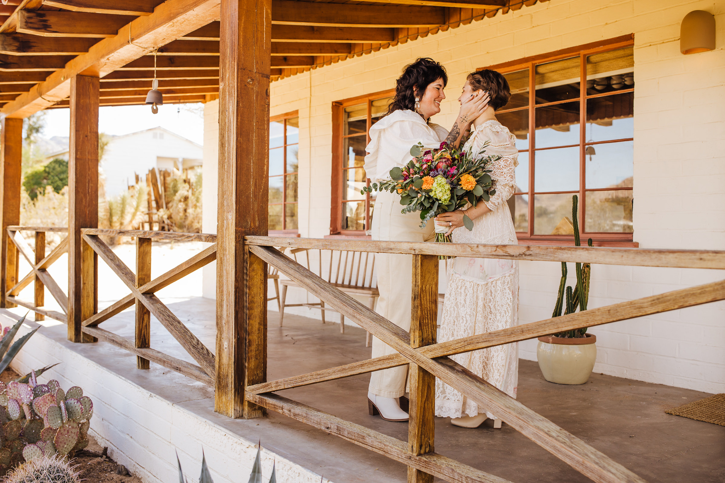 First look moments near Joshua Tree