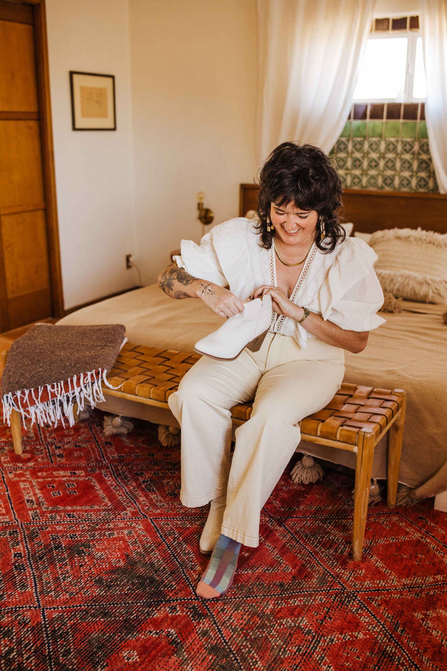 Getting ready for Joshua Tree elopement