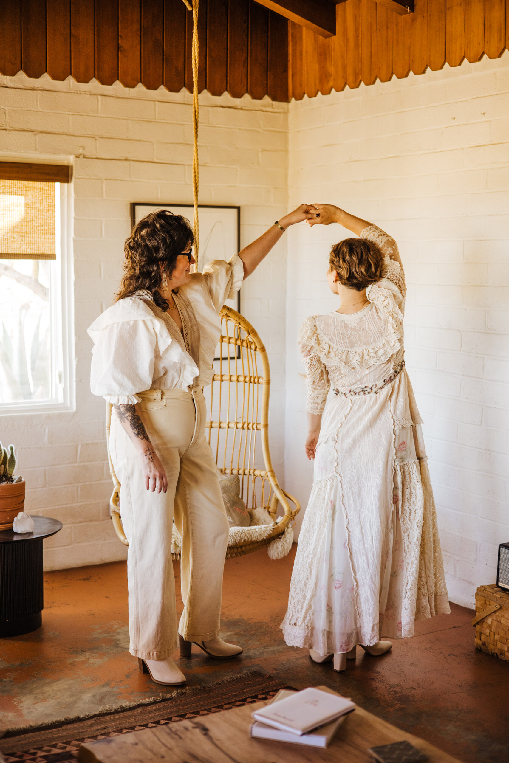 Dancing in the Joshua Tree AirBnb