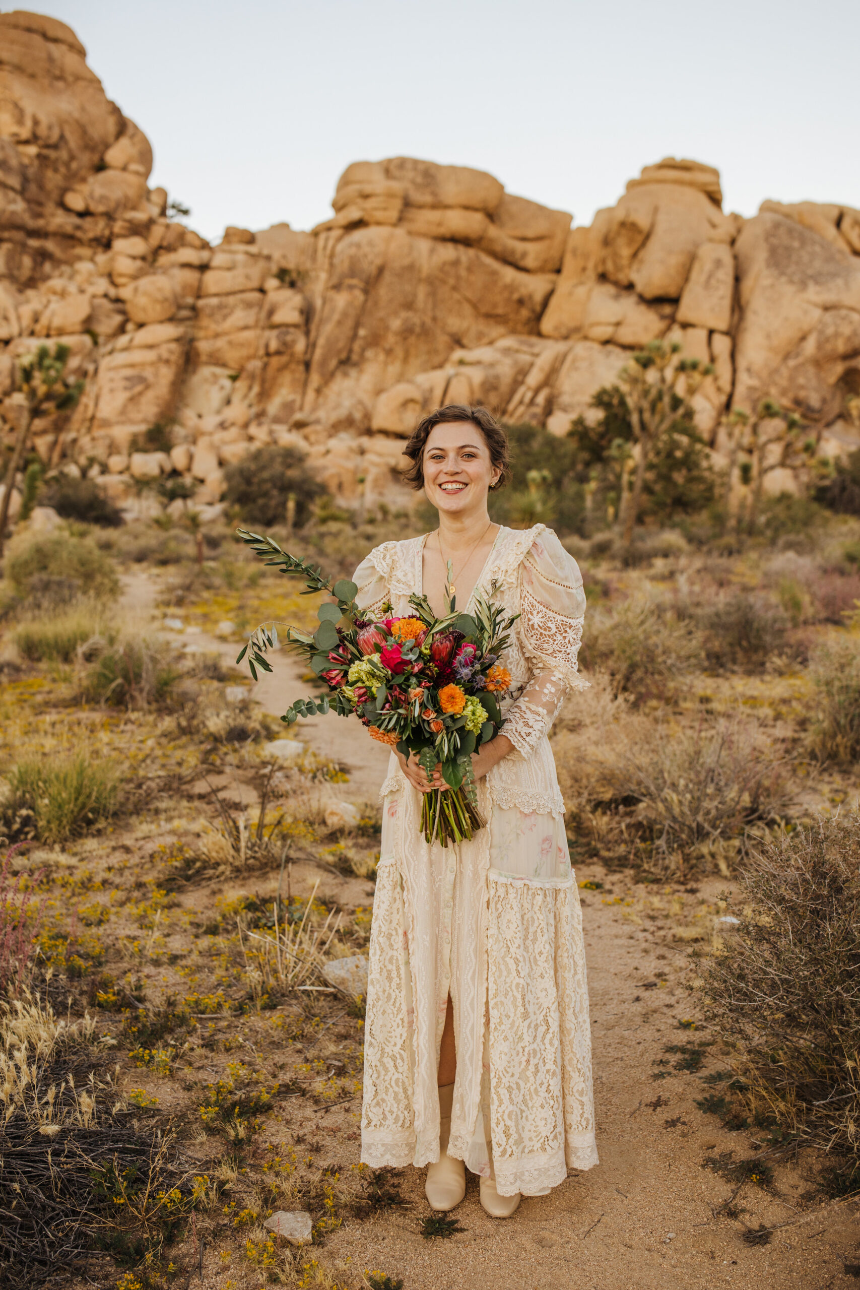 Bride in Joshua Tree National Park