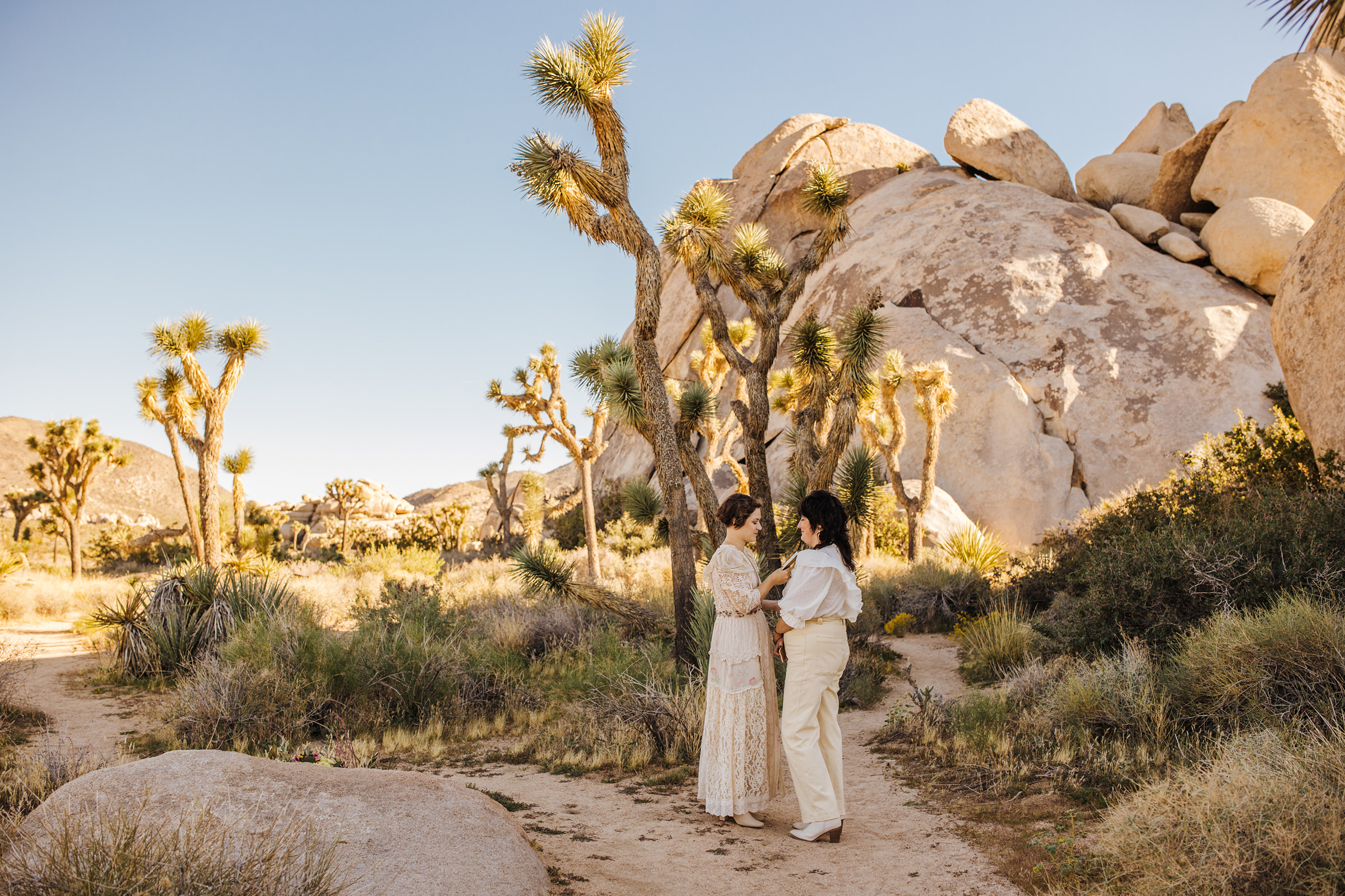 Joshua Tree elopement ceremony location Cap Rock